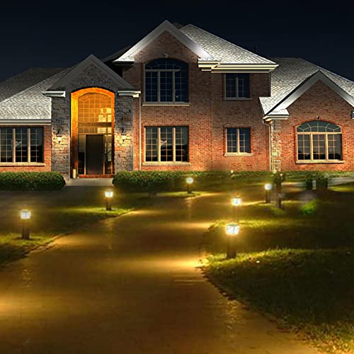 Huttuubudu Led Landscape Light Bulbs 1W 12V Yellow White 2200K，7W Low Voltage Light Bulbs Equivalent，Wedge Base T5 Malibu Bulbs, Garden Light Bulbs, Landscape Bulbs 8 Pack #TOP4