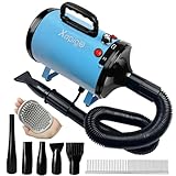 Séchoir pour Chien et Chat - Séchoir Professionnel pour Animaux Domestiques, Niveaux de Température, Faible Bruit, Léger et Portable, Idéal pour Toilettage à Domicile ou en Salon. (Métal - Bleu)