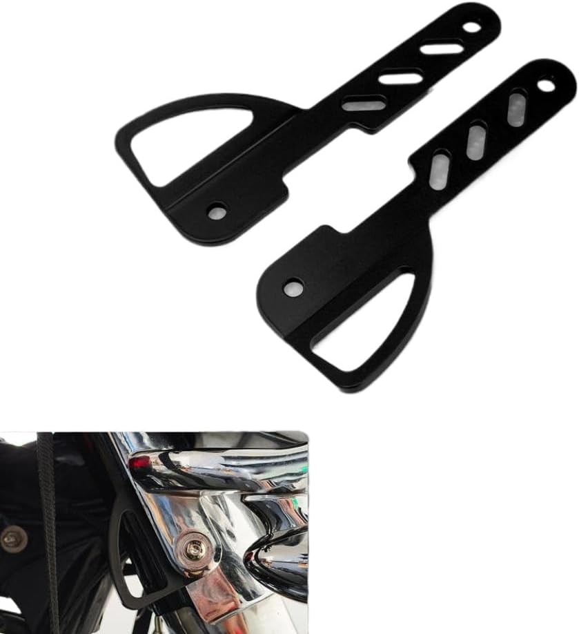 Motorcycle Front Fork Tie Down Brackets Mount Holder Kit Compatible with Touring Road King Electra Street Ultra Limited 93 23(Tie Down Bracket B)