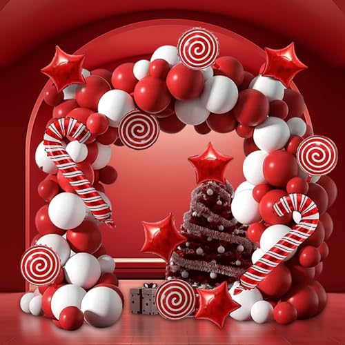 Image of Red Balloons Arch Kit,130pcs Red Balloons Garland,Different Sizes Latex Balloons for Birthday Party Graduation Baby Shower Wedding Balloon Decoration