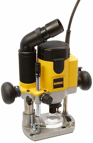 Dewalt 1.100 Watt Oberfräse DW621 (Konstante Drehzahl durch Vollwellenelektronik, Sanftanlauf, feinjustierbare Frästiefeneinstellung, Spindelarretrierung, Alu-Druckgussgehäuse mit präziser Führung)