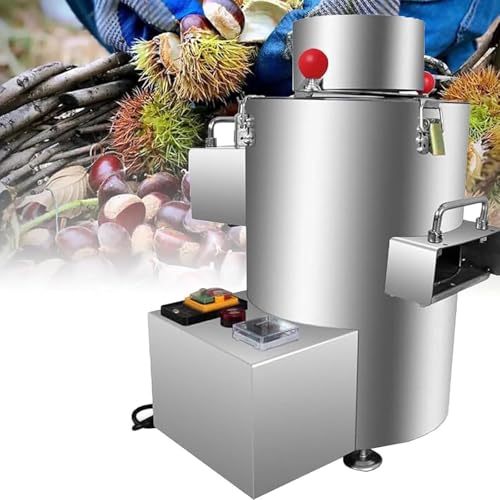 PixCy Máquina Peladora De Castañas 40 Kg/H Máquina Comercial para Quitar Piel Castañas Eléctrica - 16 Cuchillas - Temporizador + Timbre,para Muchos Tamaños Castañas 220Vplugintype