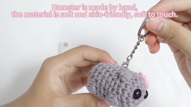 Riiichflowshop Llavero De Ganchillo Con Forma De Hámster – Colgante De Dibujo Animado, Suave Y Multifunción Para Niños Y Niñas