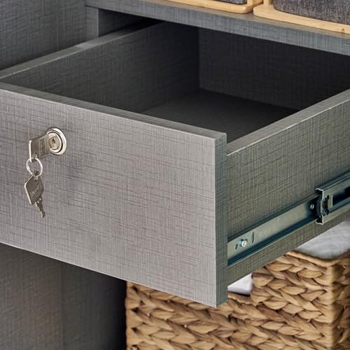 Image of Home Centre | Tiffany | Engineered Wood | 3 Door Swing Wardrobes | Grey | 1 Year Warranty