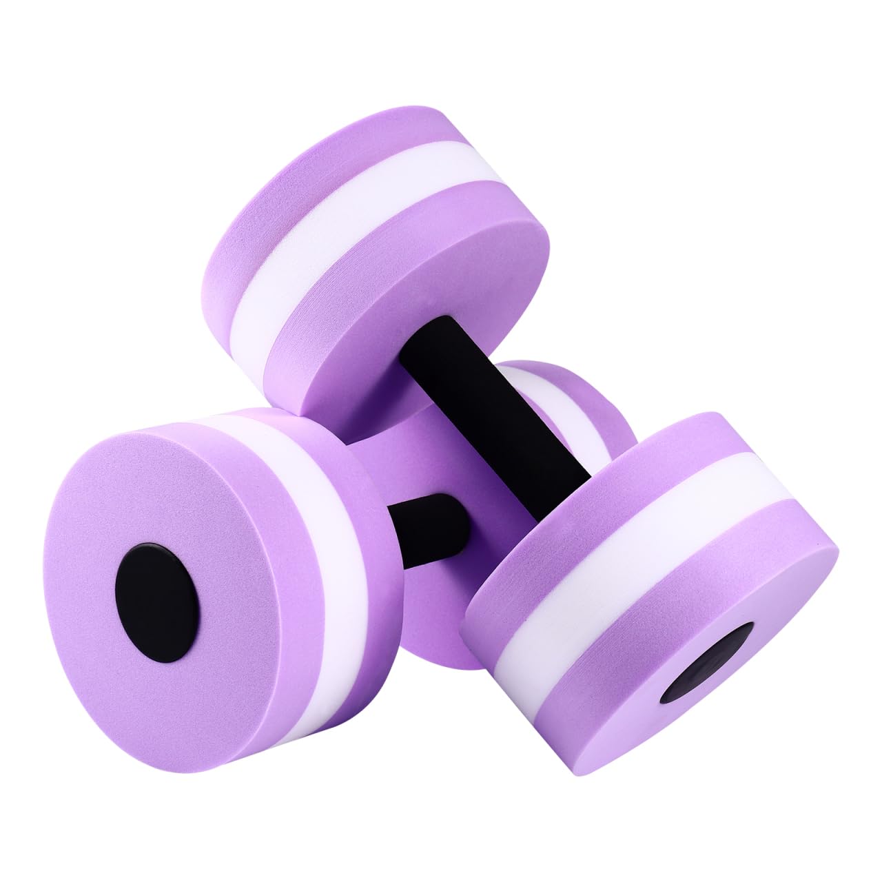 ifundom 2PCS Water Barbells Water Aerobic Exercise Foam Dumbbells Sports Aquatic Dumbbells Hand Bars Swimming Training Fitness Equipment