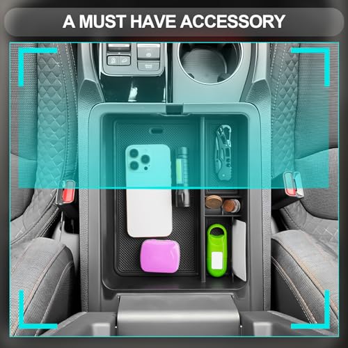 Image of CDEFG 2023 2024 2025 Pilot Center Console Organizer Tray for 2023-2025 Honda Pilot Touring Sport EX-L Elite TrailSport LX Middle Console Storage Box 2024-2026 Ridgeline / 2024-2026 Passport (Type B)