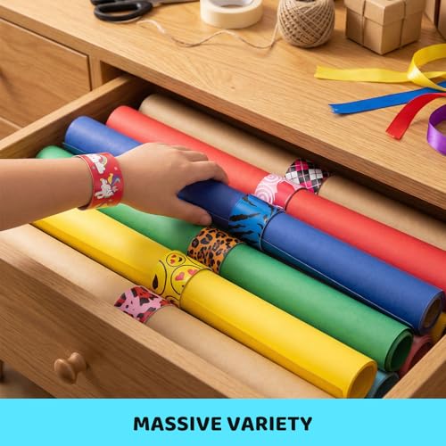 48 Pcs Slap Bracelets for Kids