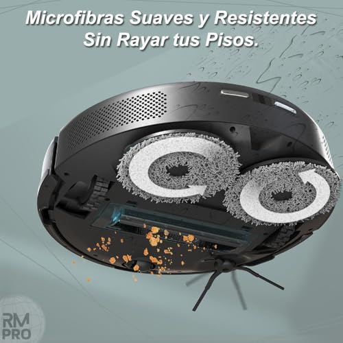 Miniatura 5 de Rm Pro 6 Mopas De Fregado Para Cecotec Conga 11090 13090 Spin Revolution Home Wash Recambios De Microfibra Lavables Y Reutilizables.