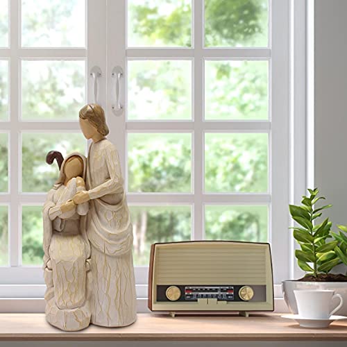 3 estátuas, figura religiosa esculpida à mão, estátua esculturas pais e bebês, escultura decorativa