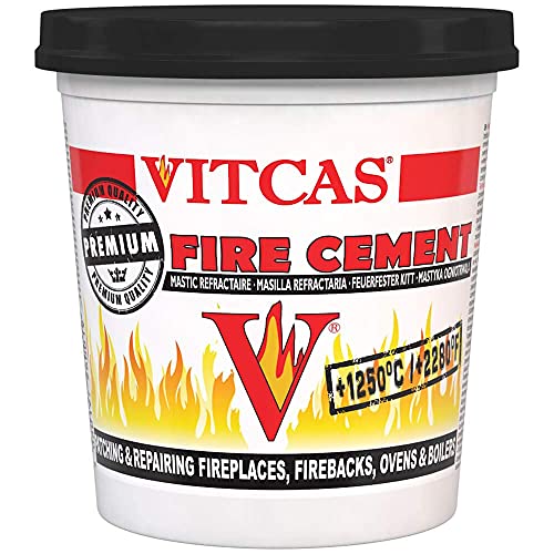 Vitcas - Cemento de sellado para altas temperaturas (1 kg), color negro