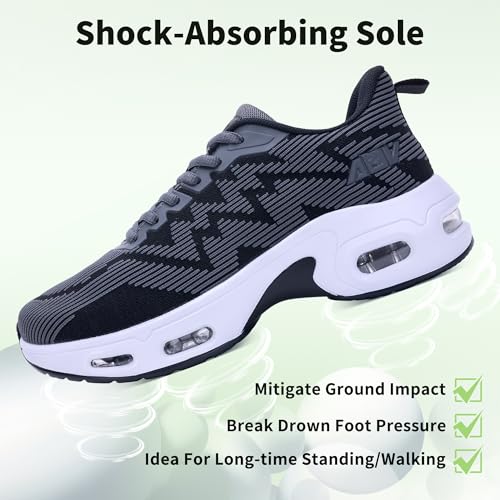 Image of AOV Women Arch Support Walking Shoes Orthotic Tennis Sneakers for Plantar Fasciitis Athletic Running Shoes
