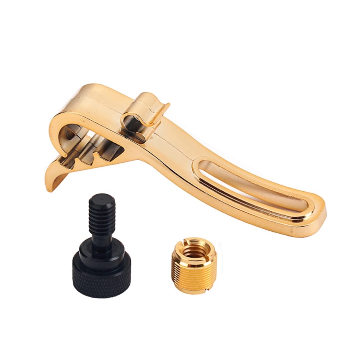 VANZACK Adjustable Plastic Drum Clamp Kit for Microphone Mounting Shockproof Mic Rim Clips Holder for Snare and Tom Drums Compatible with Standard Mic Stands Golden