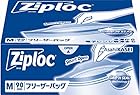 【スマイルセール】Ziploc 【大容量】ジップロック フリーザーバッグ M 90枚入