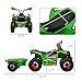 Kids ATV Quad Car with Back Trailer, 6V Kids Electric Car with Forward Backward Function, Wear-Resistant Wheels for Toddlers Ages 18-36 Months, Green