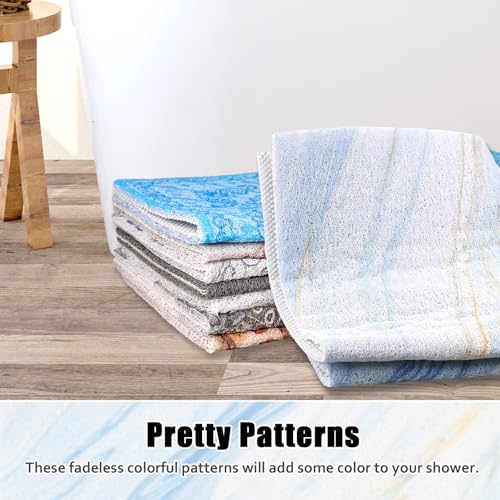 Image of Shower Mat Non Slip: 24x36 Inch Large Shower mats for Inside Shower with Drain Hole in Middle, Super Soft PVC Loofah Massage Shower Floor Mat, Anti Slip Shower Stall Mat, Quick Drying