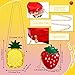 Set of 4 Fruit Shoulder Bag Novelty Purses for Women Lemon Watermelon Pineapple Strawberry Purse Funny Crossbody Bag Cute Mini Purse Wallet for Parade Birthday Fruit Theme Party