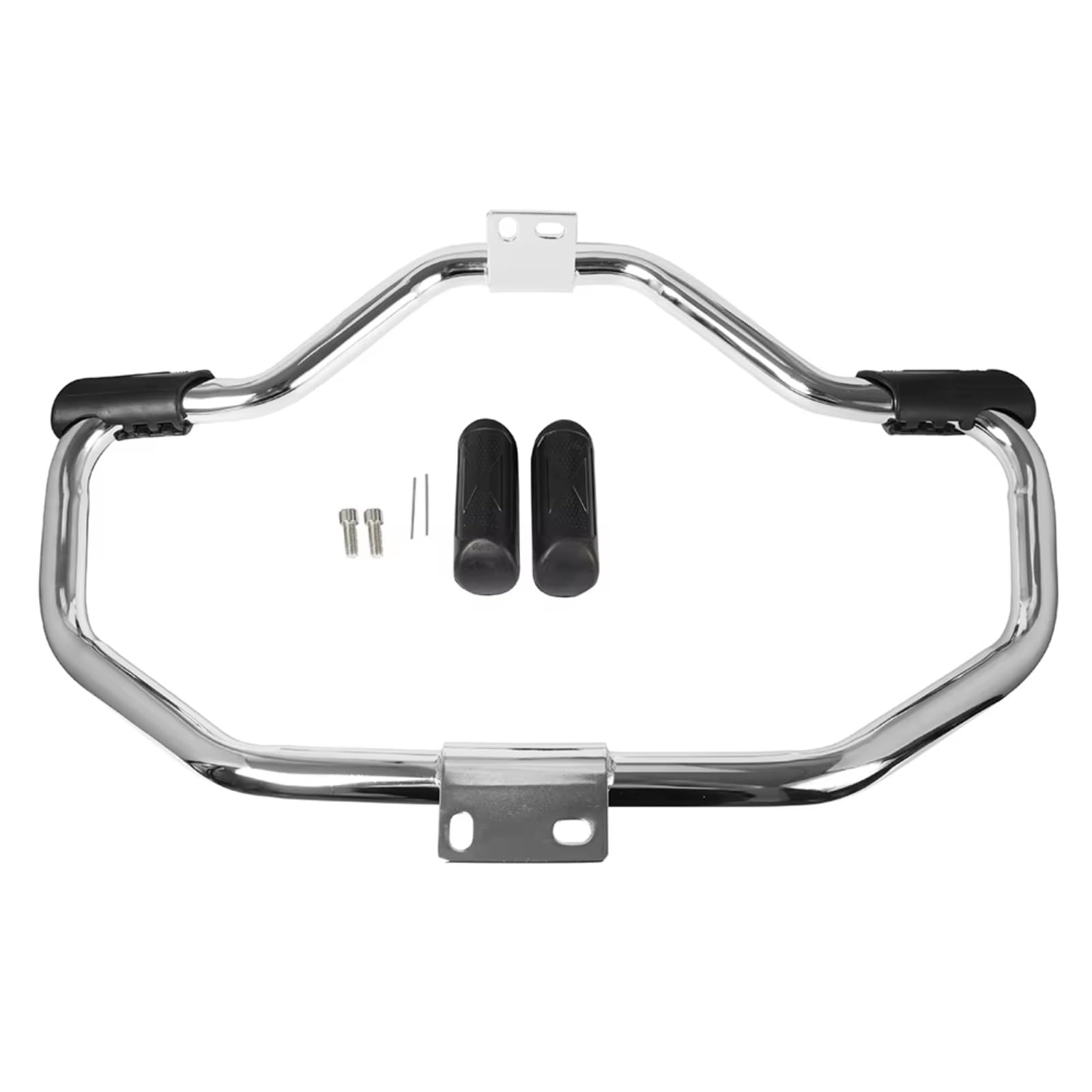 pour Sportster XL883 XL1200 48 72 (2004-2017) Moto Pare-Moteur Moustache Noir/chromé Protection Barre Crash(Chrome)