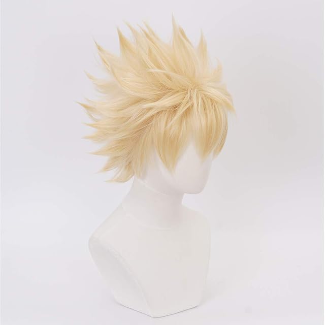 Foto 2 de 5 de OSIAS Peluca Cosplay Anime, Peluca Fiesta Halloween, Redecilla Gratis(Bakugou Katsuki)