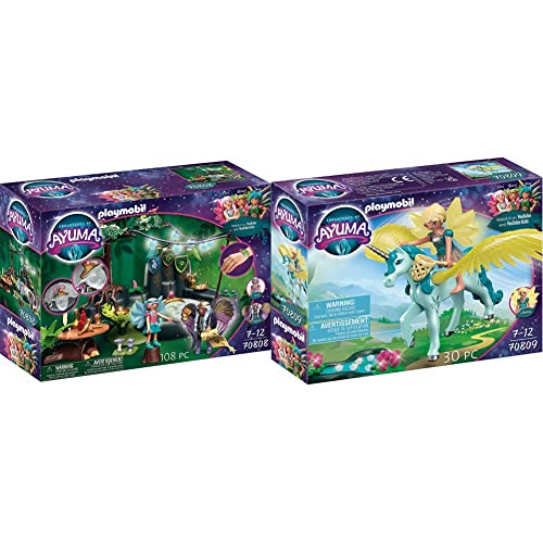 PLAYMOBIL Adventures of Ayuma 70808 Frühlingszeremonie, Spielzeug für Kinder ab 7 Jahren & Adventures of Ayuma 70809 Crystal Fairy mit Einhorn, Spielzeug für Kinder ab 7 Jahren