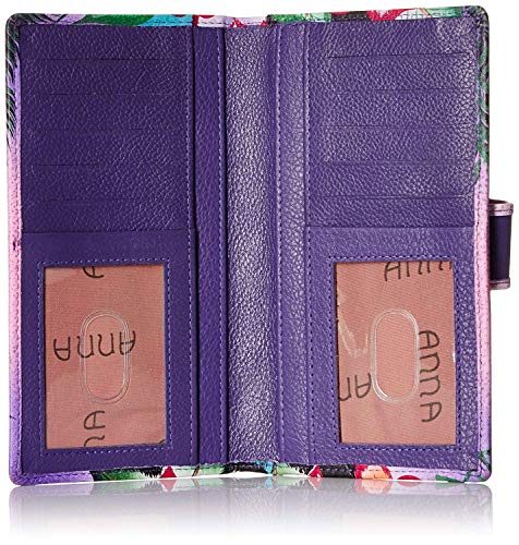 Anna by Anuschka Women's Original Leather Hand-Painted Two Fold Organizer Wallet4