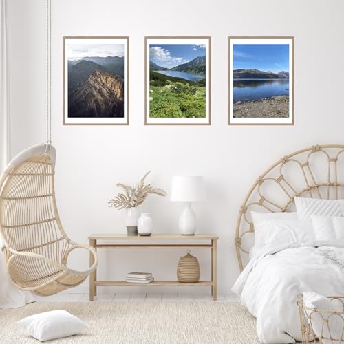 Image of JCJMY 19.7x27.6 Puzzles Frame for 50x70 cm Puzzles Poster Photo Picture, Display 18x24 with Mat or 19.7 x 27.6 without, Wall Hanging 19.7 by 27.6 inch 1000 Pieces Puzzles Frame, Rustic Brown