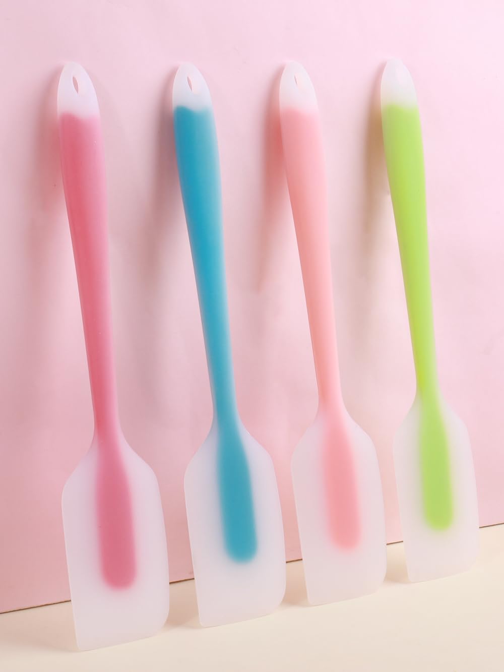4 Pcs Silicone Spatula Set, 11inch Food Grade Rubber Spatulas, Upgrade Strong Handle with Ergonomic Grip, Heat Resistant Up to 450°F for Nonstick Cookware, Cooking, BPA Free, Dishwasher Safe