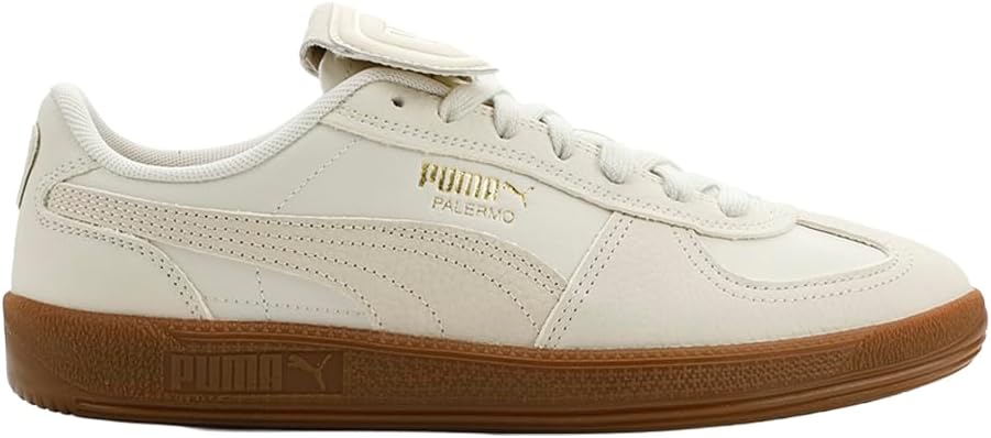 PUMA Mens Palermo Premium Lace Up Sneakers Shoes Casual - White
