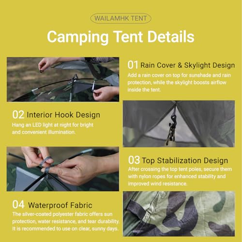 Carpa para camping dome ligera para 2 personas impermeable miniatura 4