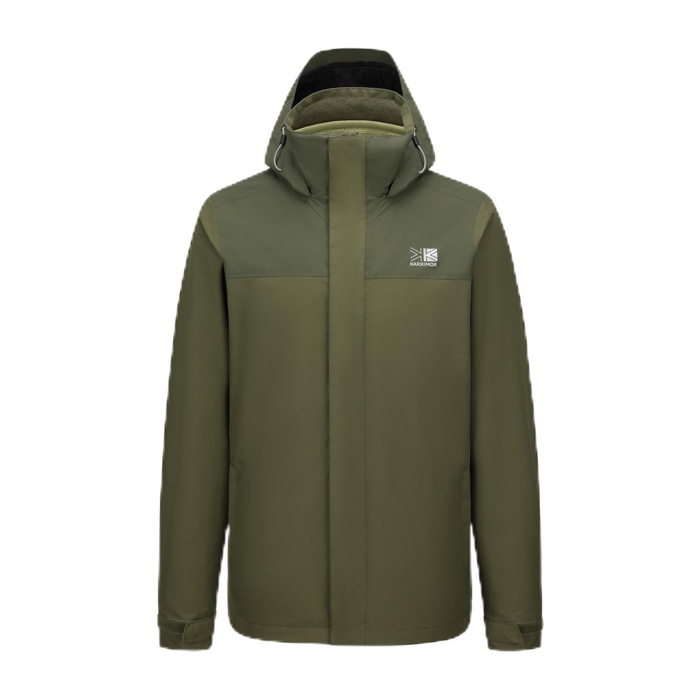 Karrimor Mens 3 in 1 Waterproof Jacket Long Sleeve Walking Khaki XXL
