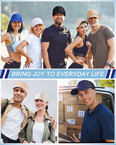 Coume 12 Pieces Mesh Baseball Cap Cotton Washed Adjustable Baseball Caps Trucker Baseball Cap Golf Dad Hat Men's Rugged Professional Cap (Assorted Colors,12 Pieces) #TOP6