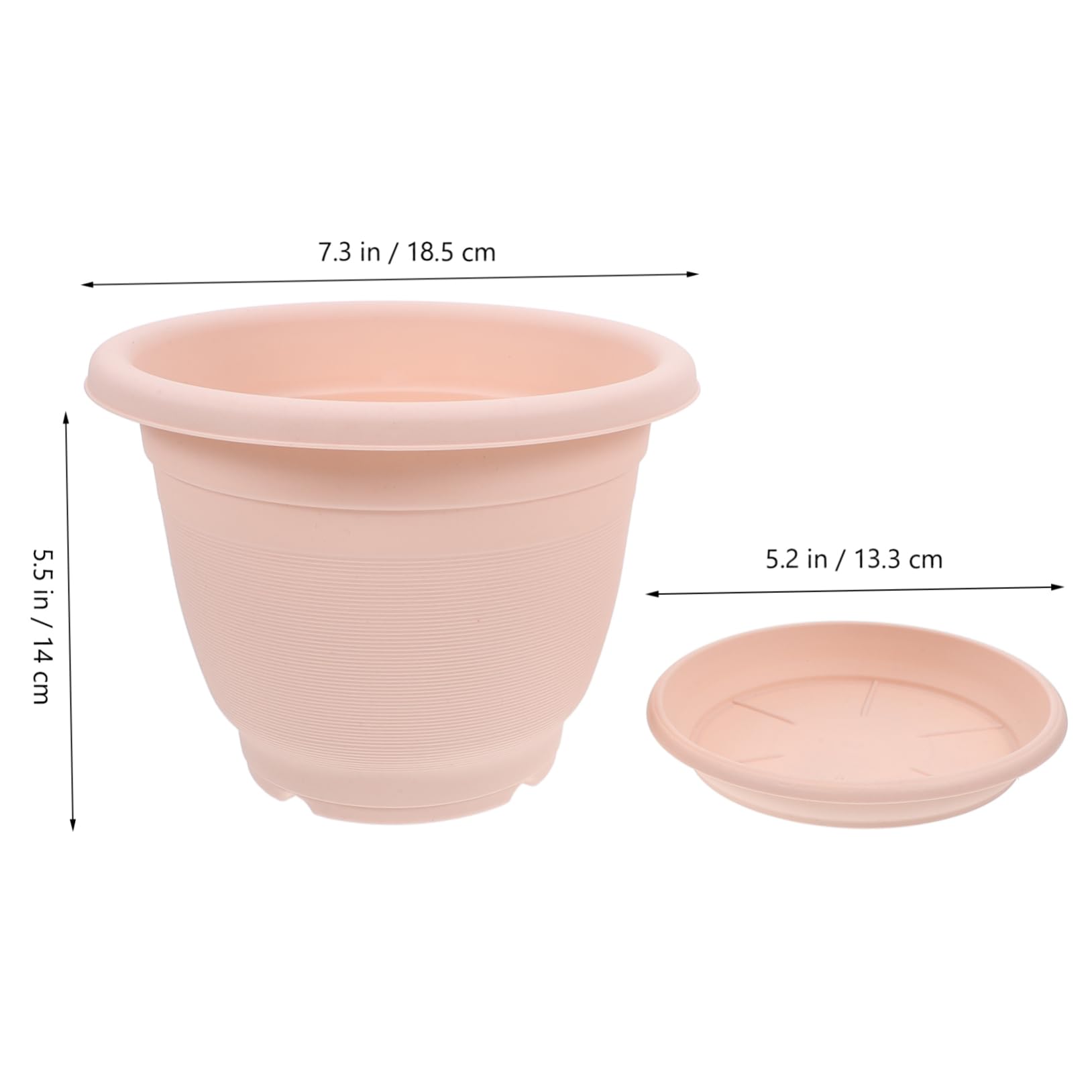 5 Ensembles De Pots De Fleurs en Plastique avec Soucoupes pour Plantes D'intérieur Et Pépinière Lot de Pots De Fleurs Extérieur pour Maison Jardin