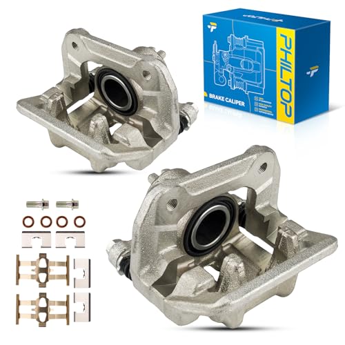 Image of PHILTOP 19B2589+19B2588 Rear Disc Brake Caliper Assembly Fit For CL 2001 2002 2003, Element 2003 2004 2005 2006 2007 2008 2009 2010 2011, TL 1999-2008, Pair Set of 2 Rear Driver and Passenger Side