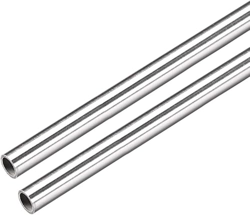 Miniatura 1 de uxcell 2 tubos de tubo capilar de acero inoxidable 304 de 0.252 in ID 0.315 in OD 11.811 in longitud 0.031 in pared