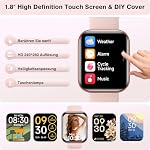 Fitpolo Smartwatch Damen mit Telefonfunktion/Alexa, 1.8" Smart Watch für iPhone Android Samaung, Fitness Tracker Herzfrequenzr/Schlafmonitor/IP68 Wasserdicht, Fitnessuhr Damen Sportuhr Schrittzähler – Bild 5