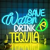 Stylish and Distinctive Design:Our water-saving tequila neon sign neon lights are colorful and stylishly designed to light up any bar cart, nightclub, party, or small tavern, creating a strong ambiance and allowing guests to enjoy a better night. Ins...