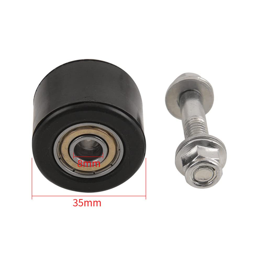 Tendicatena Per Moto - Puleggia Da 8mm In Plastica, Per Catene Motocross, Strada E ATV - Foto 4