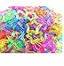 Star Shape Clear Color Chain Links Plastic Neon Toy Parrot Bird Foot Parts Kid DIY 100pcs