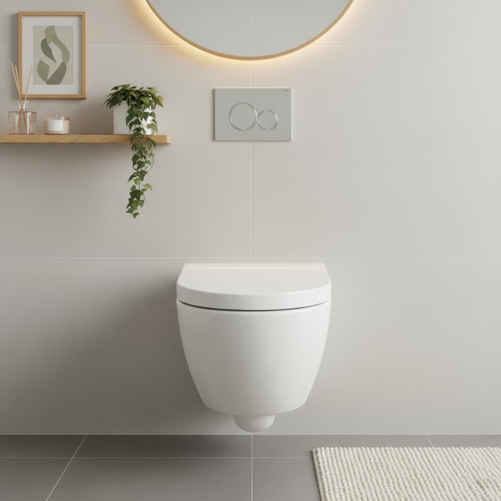 WC sospeso senza cassetta – WC sospeso, sistema di scarico del WC (cassetta)