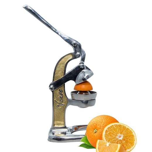 Hand Press Citrus Juicer by Verve CULTURE | Vintage-Look Countertop Orange and Lemon Squeezer | Antique-Style Manual Juice Extractor
