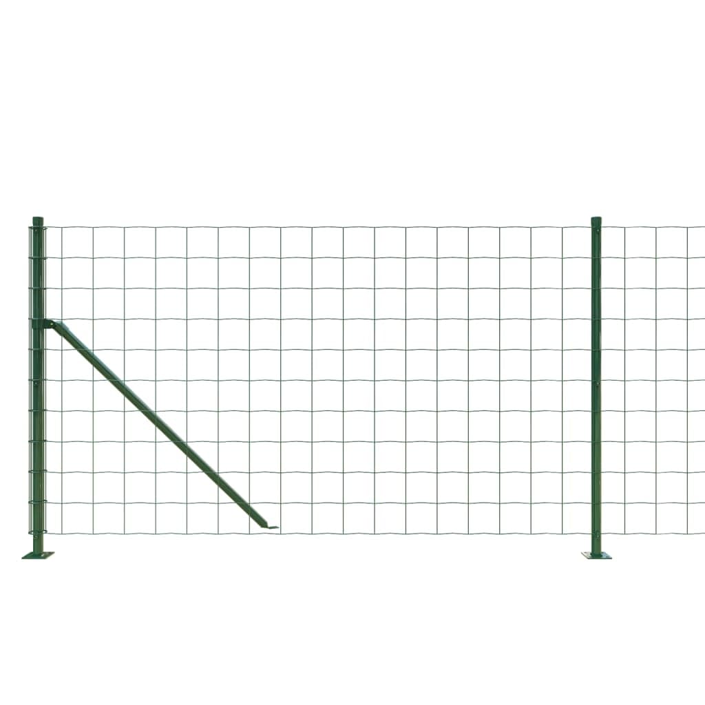 IKAYAA Malla Ganadera Metálica con Brida Valla Ovejas Ganadera Malla de Alambre Valla De Jardín Cerca de Alambre Valla de Salvaje Pesado Valla Forestal 0.8 x 25 m Verde