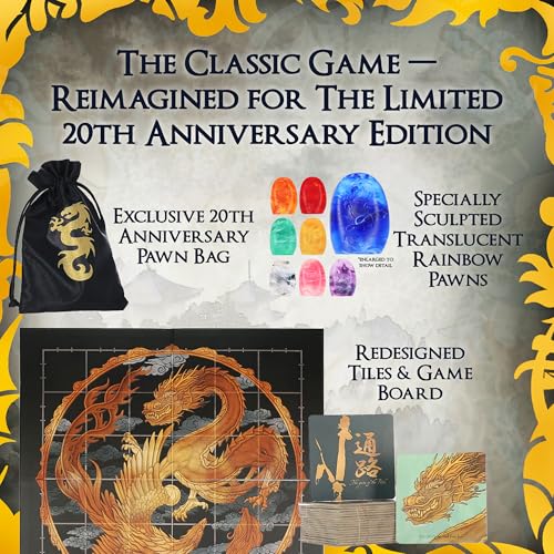 Image of Tsuro 20th Anniversary Edition - Award-Winning Tile-Laying Strategy Board Game, 2-8 Players Ages 8+
