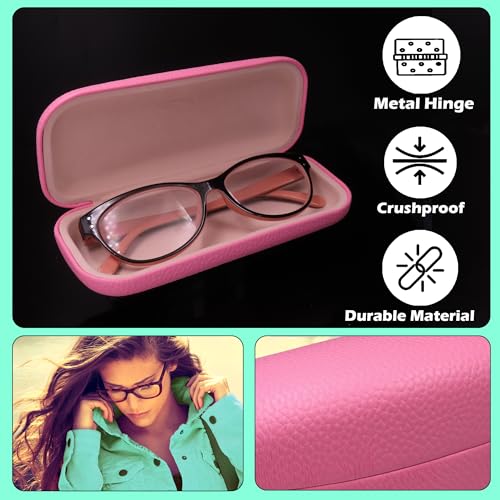 MyEyeglassCase Women's Hard Eyeglass Case | Protective Hard Shell Glasses Case with Pouch and Cloth4