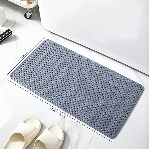 Difenlun X1272 Non-Slip Bathtub Mat With Suction Cups And Drainage Holes, Machine Washable Bathtub Mat, Shower Floor Mat thumb #1