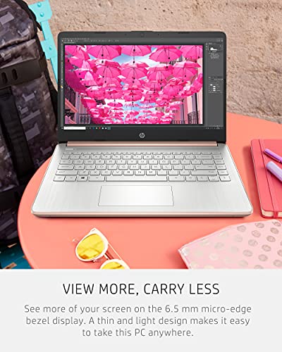 Hp 14 Laptop, Intel Celeron N4020, 4 Gb Ram, 64 Gb Storage, 14-Inch Micro-Edge Hd Display, Windows 10 Home, Thin & Portable, 4K Graphics, One Year Of Microsoft 365 (14-Dq0030Nr, 2021, Pale Rose Gold) #TOP6