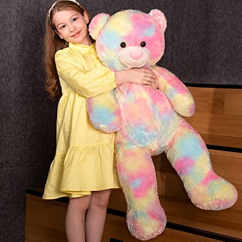 Image of AVSHUB Soft Toys Teddy Bear for Boys & Girls | Stuffed Cute Spongy Huggable & Lovable Teddy for Kids | Gift for Special Occasion Valentine's, Birthday, Anniversary (Size 6 Feet) Rainbow