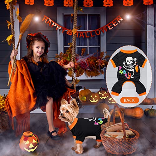 3 Pieces Halloween Dog Jumpsuit Pet Pajamas Dog Skull Pumpkin Ghost Puppy Rompers Bodysuit Halloween Style Puppy Clothes Shirt Dog Apparel Jumpsuit For For Pet Puppy Dog Cat (L) #TOP4