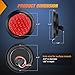 Nilight 4Inch Round Trailer Tail Light 4PCS 24LED Red Stop Brake Turn Marker Lights w/Flush Mount Grommets Plugs IP67 Waterproof for 12V Truck Bus RV Camper ATV UTV