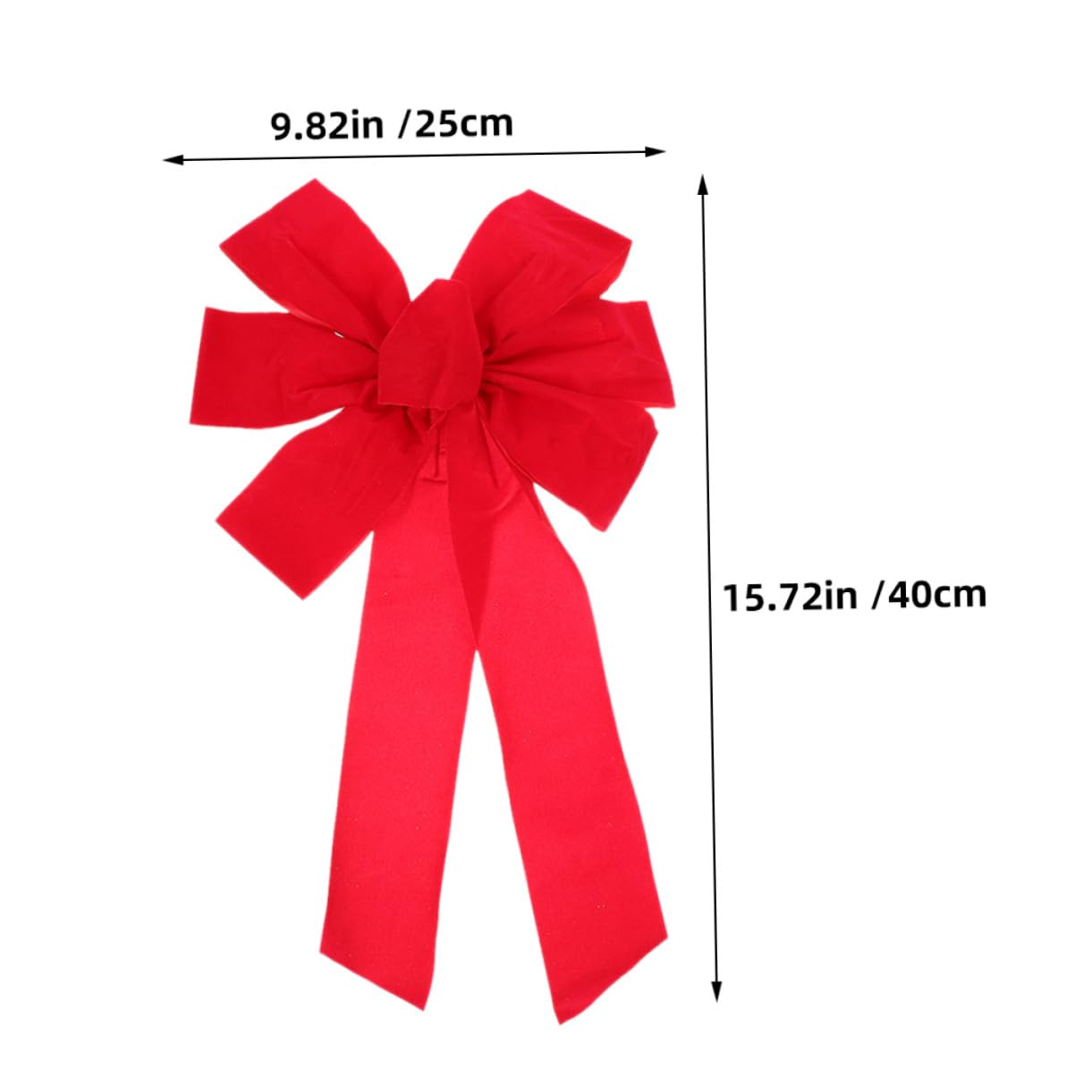 10 Piezas Lazos de Terciopelo Grandes Rojos para Decoración de Guirnaldas Bodas y Fiestas Lazos Colgantes Suaves y Elegantes para Interiores y Exteriores