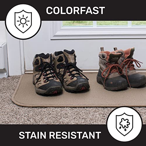 Washable Stain Resistant Kitchen Rugs With Latex Backing, Kitchen Mats For Floor, 18"X30" Beige, John Ritzenthaler Company #TOP5