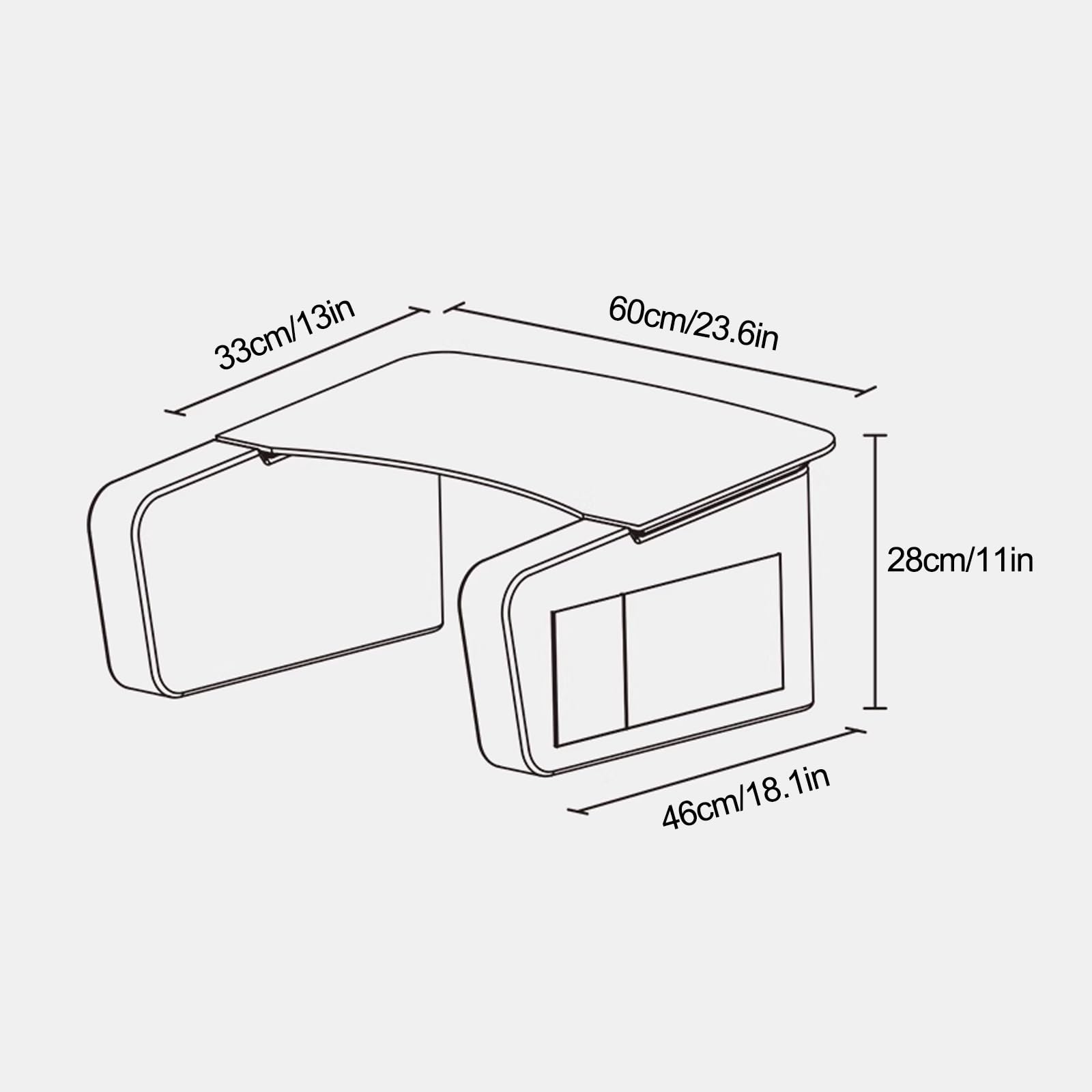 Stolik z podłokietnikami – ergonomiczne biurko na laptopa dla dorosłych, idealne do pisania i pracy w łóżku